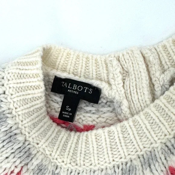 Talbot Carnival Fair Isle Pom Pom Button Back Woolen Sweater - Picture 11 of 11